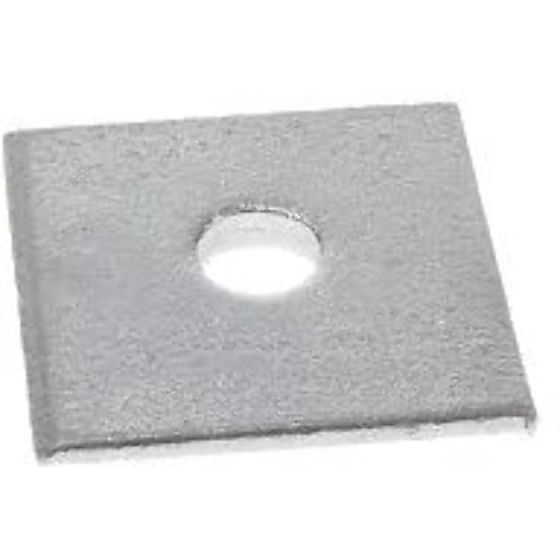 Square Plate Washer, M10 (Hole) Size: 3", Thick: 3mm - Each