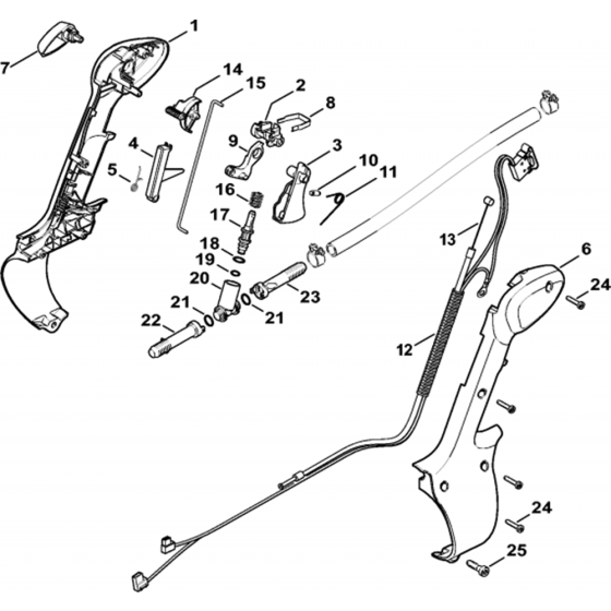 Control Handle-1 Assembly for Stihl SR200 Mistblower