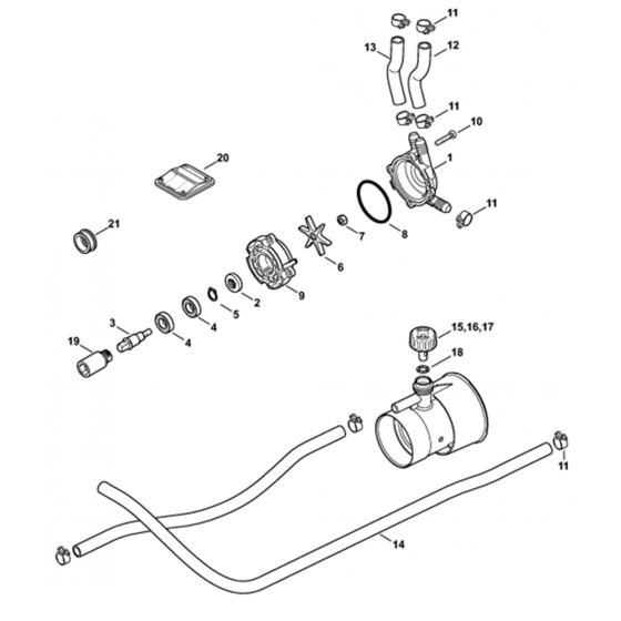 Pressure Pump Assembly for Stihl SR200 Mistblower