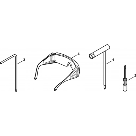 Tools and Extras Assembly for Stihl SR200 Mistblower