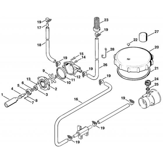 Pressure Pump Assembly for Stihl SR 340, SR 420 Mistblowers