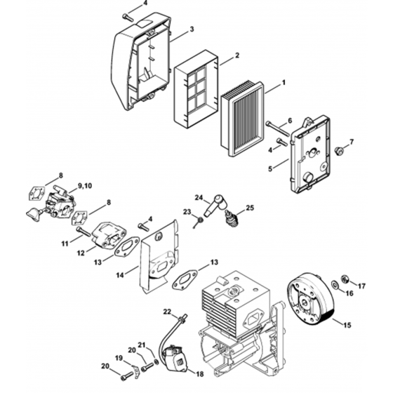 Air Filter, Ignition System Assembly for Stihl SR 5600 Mistblower