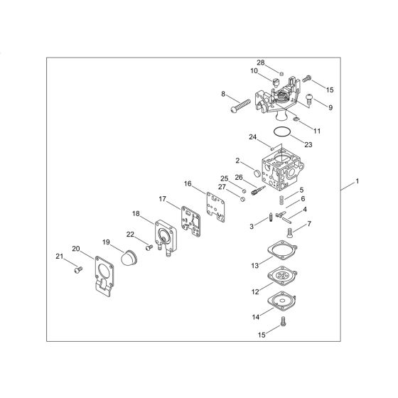 Carburettor for ECHO SRM-236/L