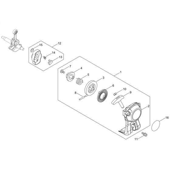 Recoil Starter for ECHO SRM-236ES/L