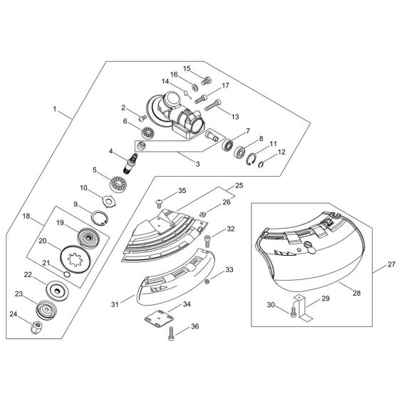 Gear Case & Shield for ECHO