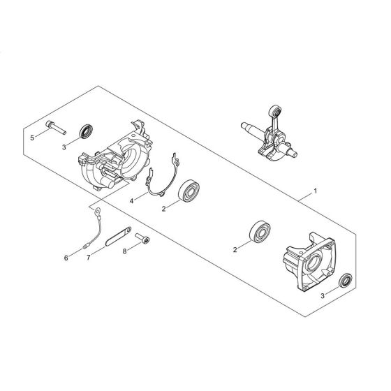 Crankcase for ECHO SRM-236ES/U