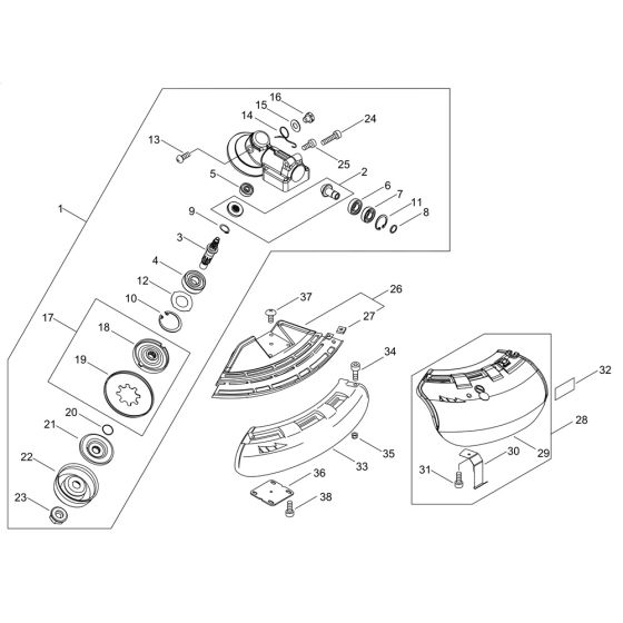 Gear Case & Shield for ECHO