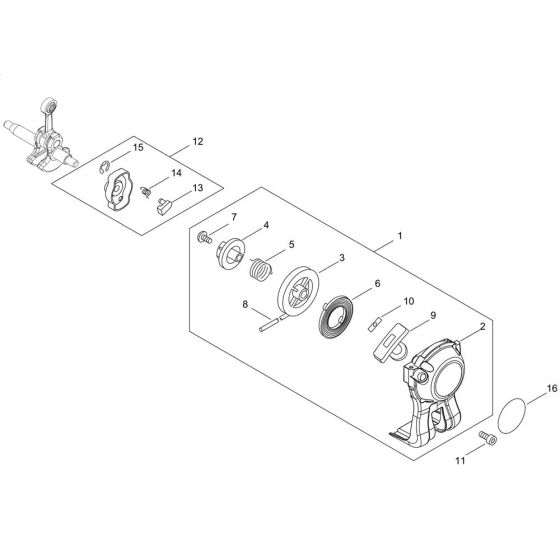 Recoil Starter, Pully for ECHO SRM-237TES/U-9 Brushcutter