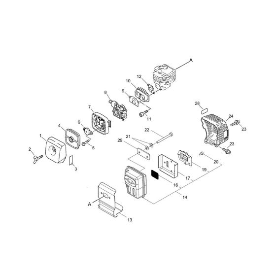 Air Cleaner & Muffler for ECHO