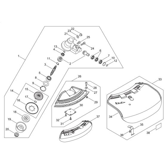 Gear Case & Shield for ECHO