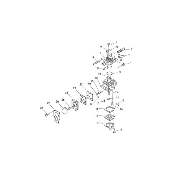 Carburettor for ECHO SRM-265ES/L