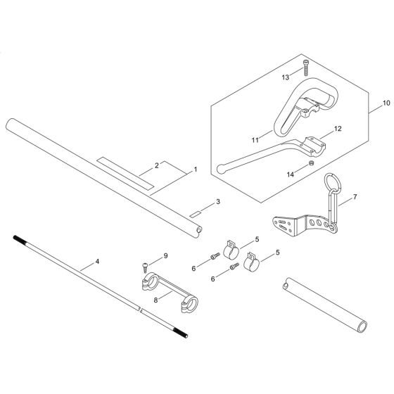 Pipe & Handle for ECHO SRM-300TES/L