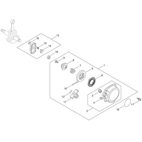 Recoil Starter for ECHO SRM-300TES/L