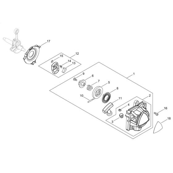 Recoil Starter for ECHO SRM-3021TES/L