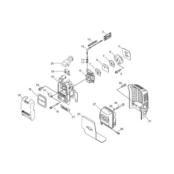 Air Cleaner & Muffler for ECHO
