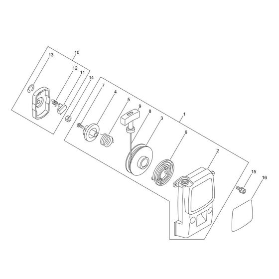 Recoil Starter for ECHO SRM-350ES/U