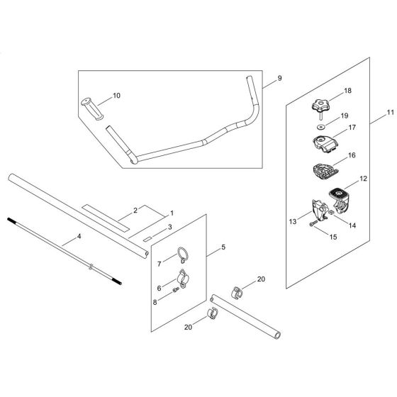 Main Pipe & Handle for ECHO