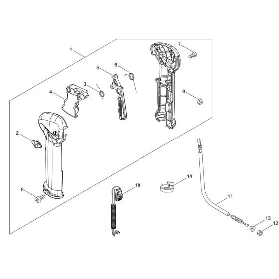 Throttle for ECHO SRM-3611T/U-12 Brushcutter