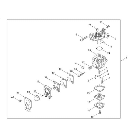 Carburettor for ECHO SRM-3611T/U-6 Brushcutter