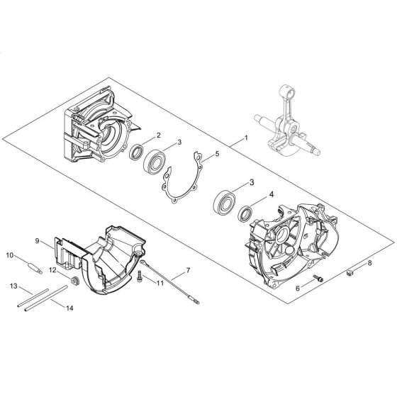 Crankcase for ECHO SRM-420TES/U-2 Brushcutter