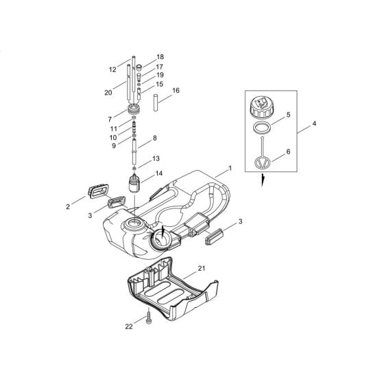 Fuel Tank for ECHO SRM-420TES/U-7 Brushcutter