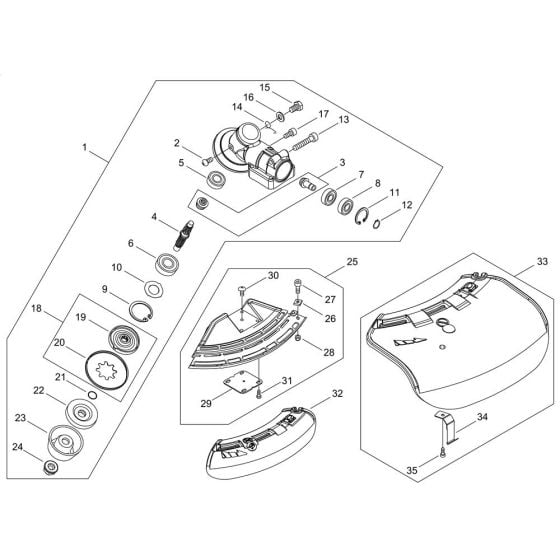 Gear Case, Shield for ECHO SRM-520ES/U Brushcutter