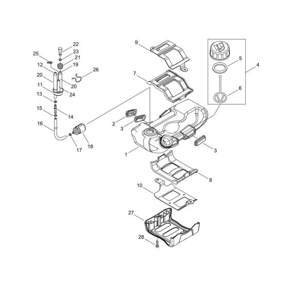 Fuel Tank for ECHO SRM-520ES/U Brushcutter