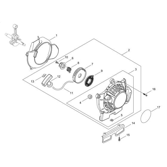 Recoil Starter for ECHO SRM-520ES/U Brushcutter