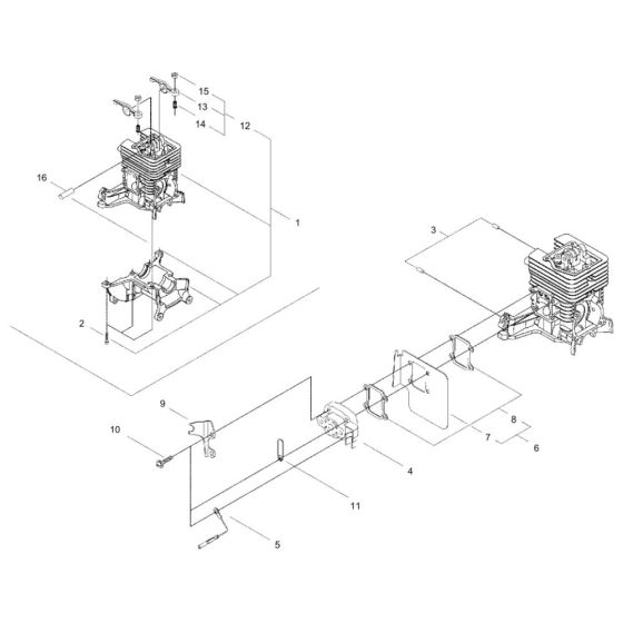 Cylinder for ECHO SRMF-250