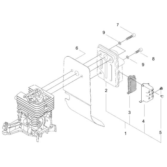 Muffler for ECHO SRMF-250