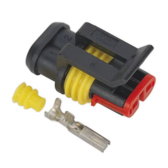 Superseal Female Connector 2-Way Pack of 5 Sealey Part No. SSC2F