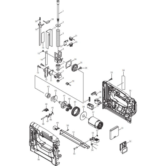 Main Assembly for Makita ST113DZ Cordless Stapler