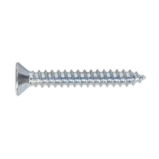 Self Tapping Screw 3.5 x 25mm Countersunk Pozi DIN 7982 Pack of 100 Sealey Part No. ST3525