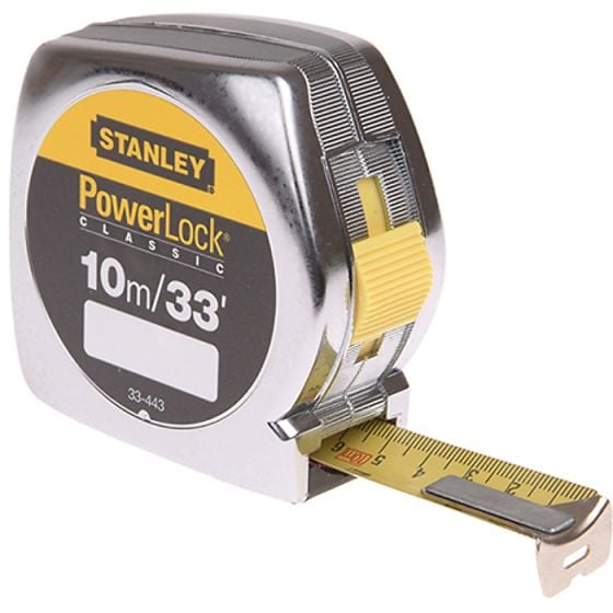 Powerlock Tape 10m/33ft (Width 25mm) by Stanley - 0-33-443