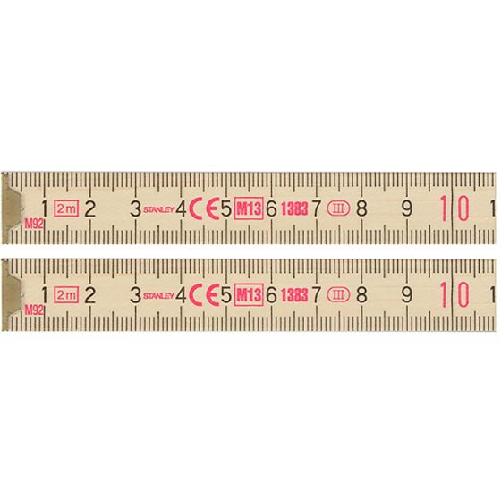 Wooden Folding Rule 2m by Stanley - 0-35-455