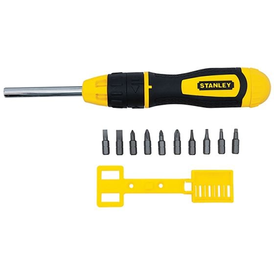 Multibit Ratchet Screwdriver &10 Bits by Stanley - 0-68-010