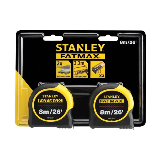 FatMax Classic Tape Twin Pack 8m/26ft (Width 32mm)