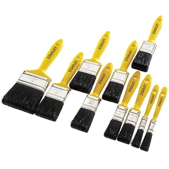 Hobby Paint Brush Set of 10 12mm-76mm by Stanley - STPPYS00