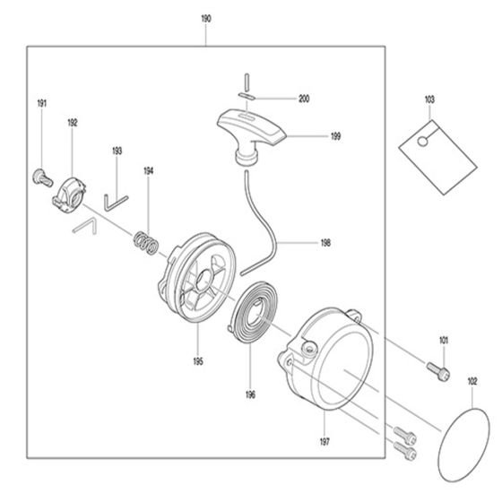 Starter Assembly for Makita EB5300TH