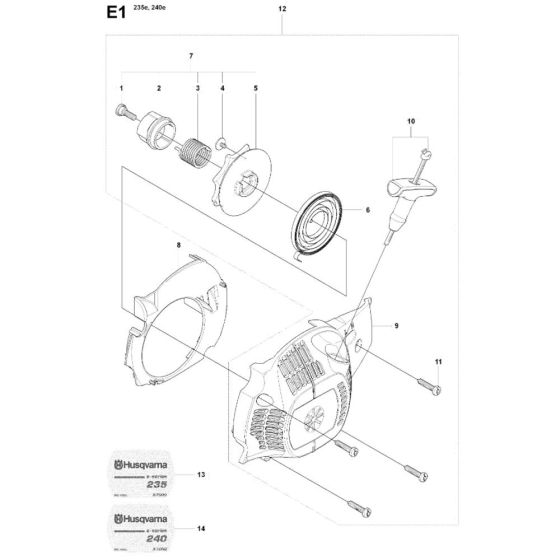 Starter Assembly for Husqvarna 235E Chainsaw