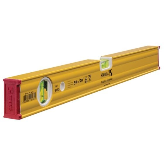 Stabila 80 AS Spirit Level 2 Vial 19164 rectangular aluminium profile v50cm