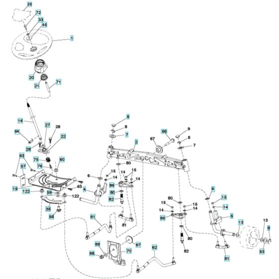 Steering for Husqvarna CTH 194
