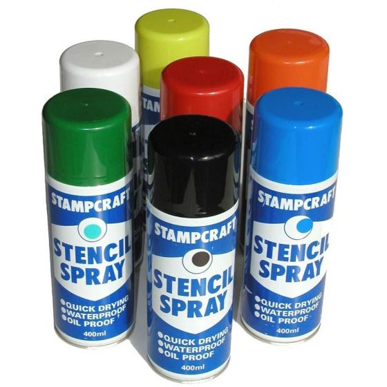 Fast Drying, Waterproof Stencil Spray - 400ml Can - Red