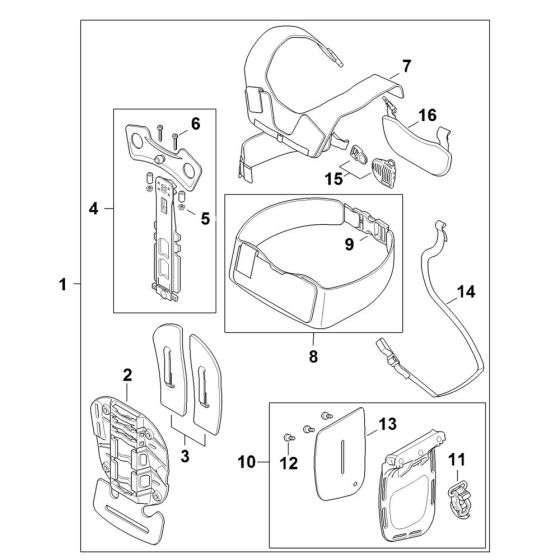 Stihl FS361C Harness Assembly