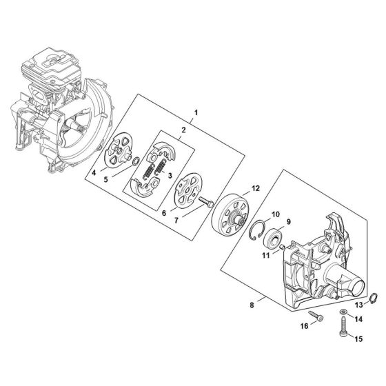 Clutch & Housing for Stihl FS361C