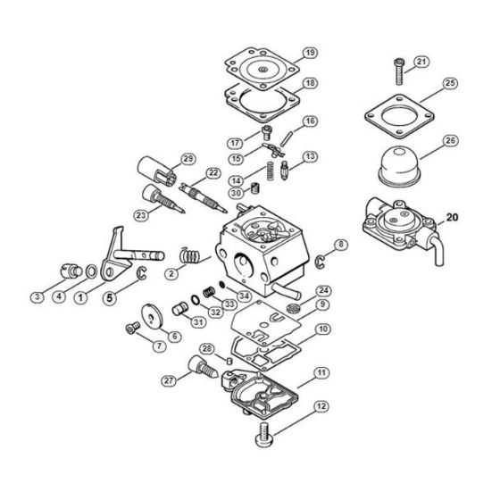 Stihl FS38 FS45 FS46 Carburetor C1Q-S66 36.2002