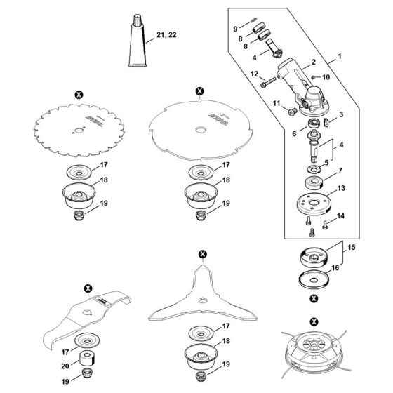 Gear Head Assembly for Stihl FS411C