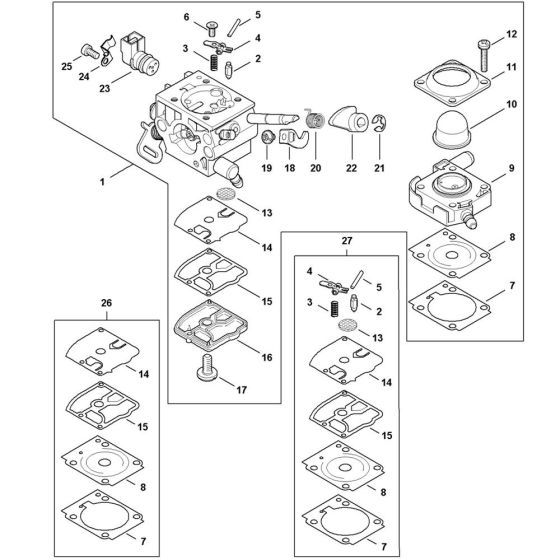 Carburettor for Stihl FS411C