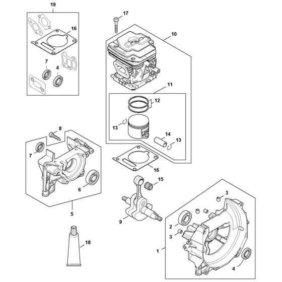 Crankcase, Cylinder Assembly