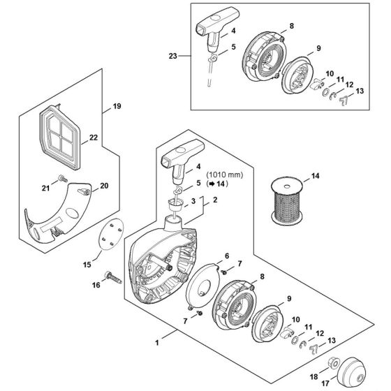 Rewind Starter for Stihl FS461